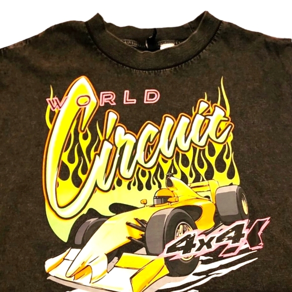 🔖Final Sale! Divided H&M Vintage Retro Cropped Acid Wash Cropped Graphic Tee - Picture 3 of 12